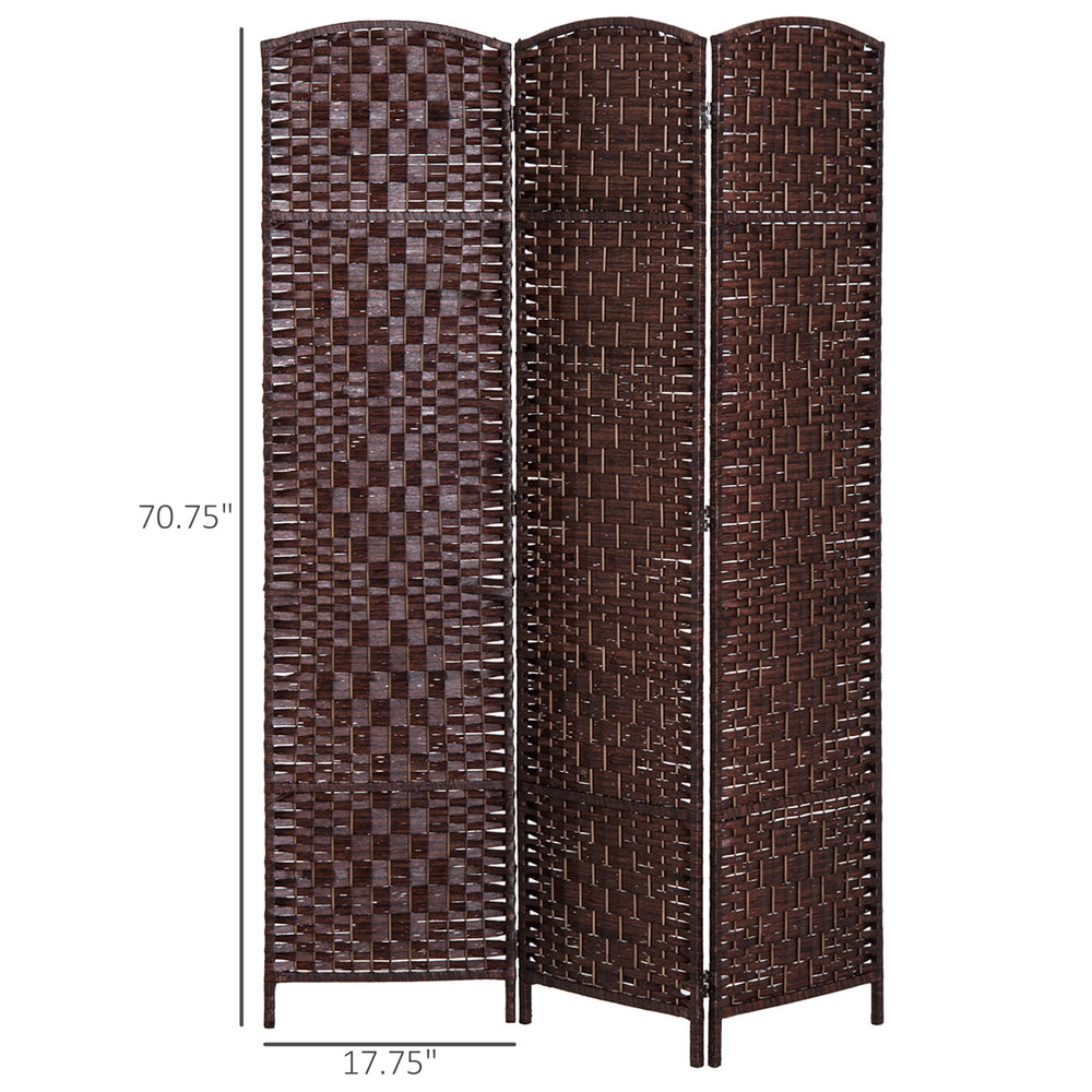 Cozy Brown Wicker Room Divider