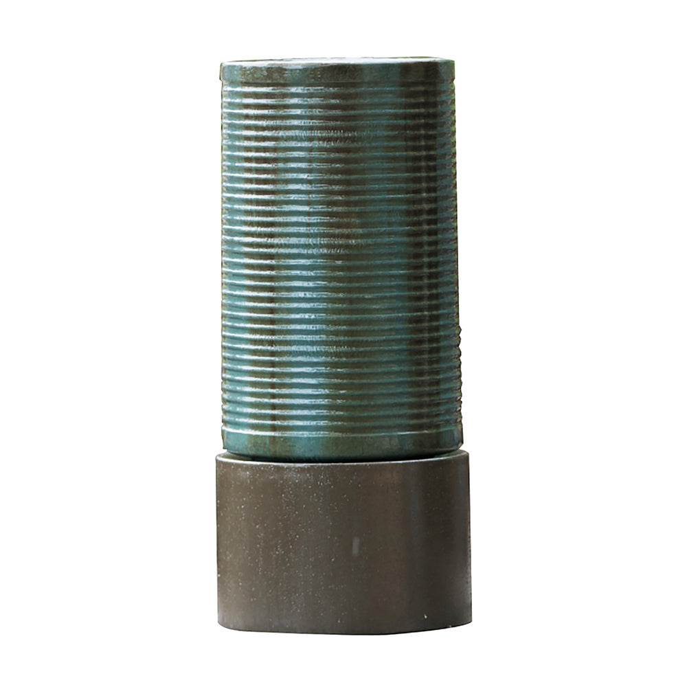 Chic Concrete Cylinder Bird Bath Fountain