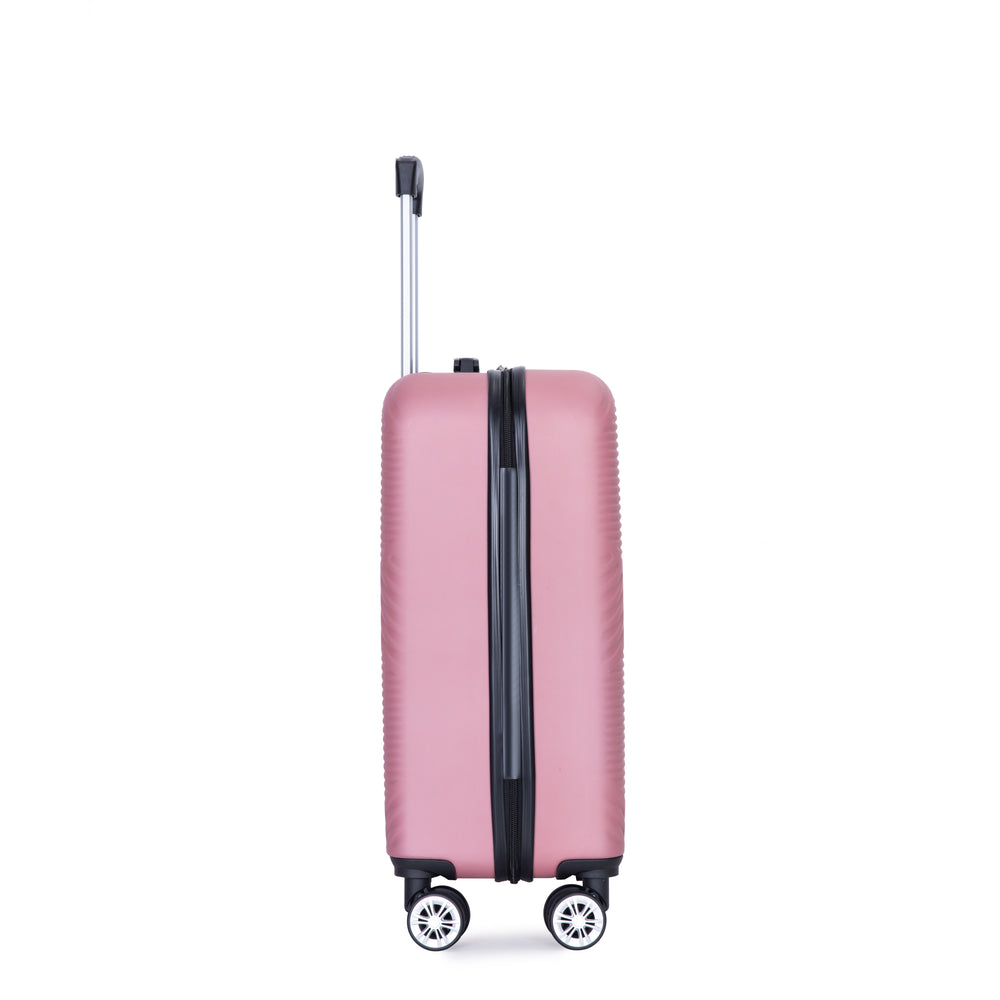 Pink Pop Luggage Duo: Lightweight Suitcases with Spinner Wheels