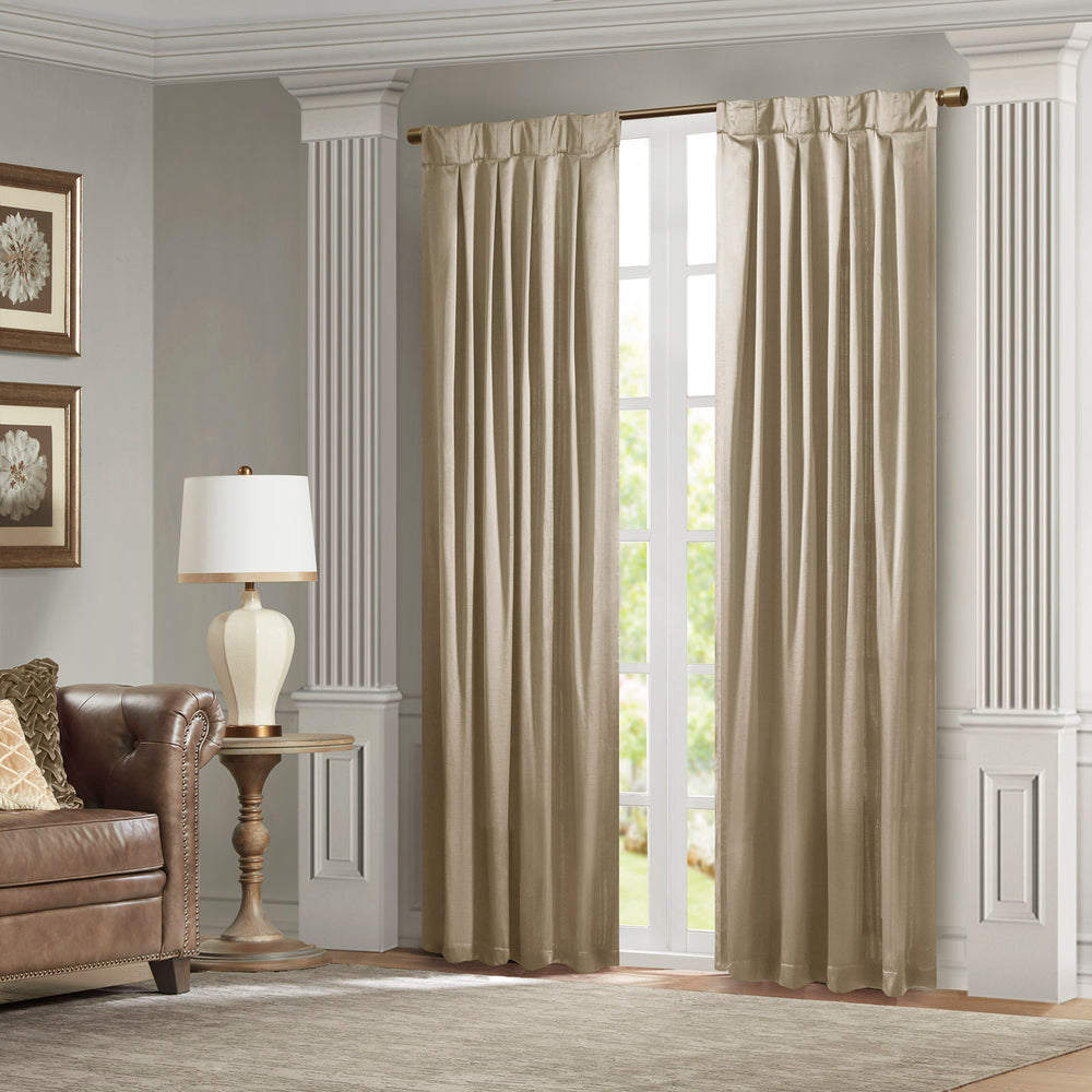 Charming Pleat Curtain Panel with Tieback