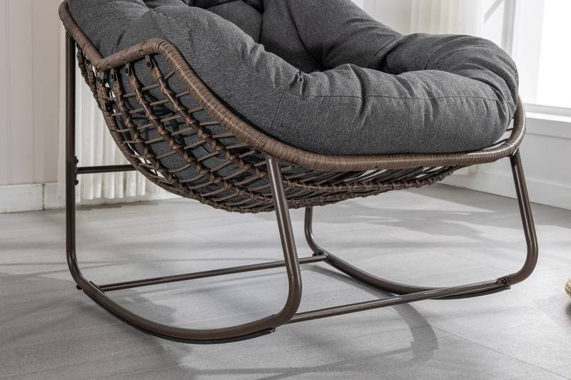 Cozy Rocking Rattan Chair