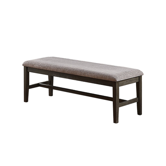 Cozy Grey Upholstered Dining Bench