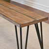 Rustic Dark Pine Dining Bench