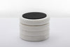 Elegant Ivory Storage Ottoman