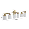 Golden Glow Vanity Light with Frosted Shades