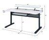 ACME Vildre USB Gaming Table - Sleek Black & White Finish