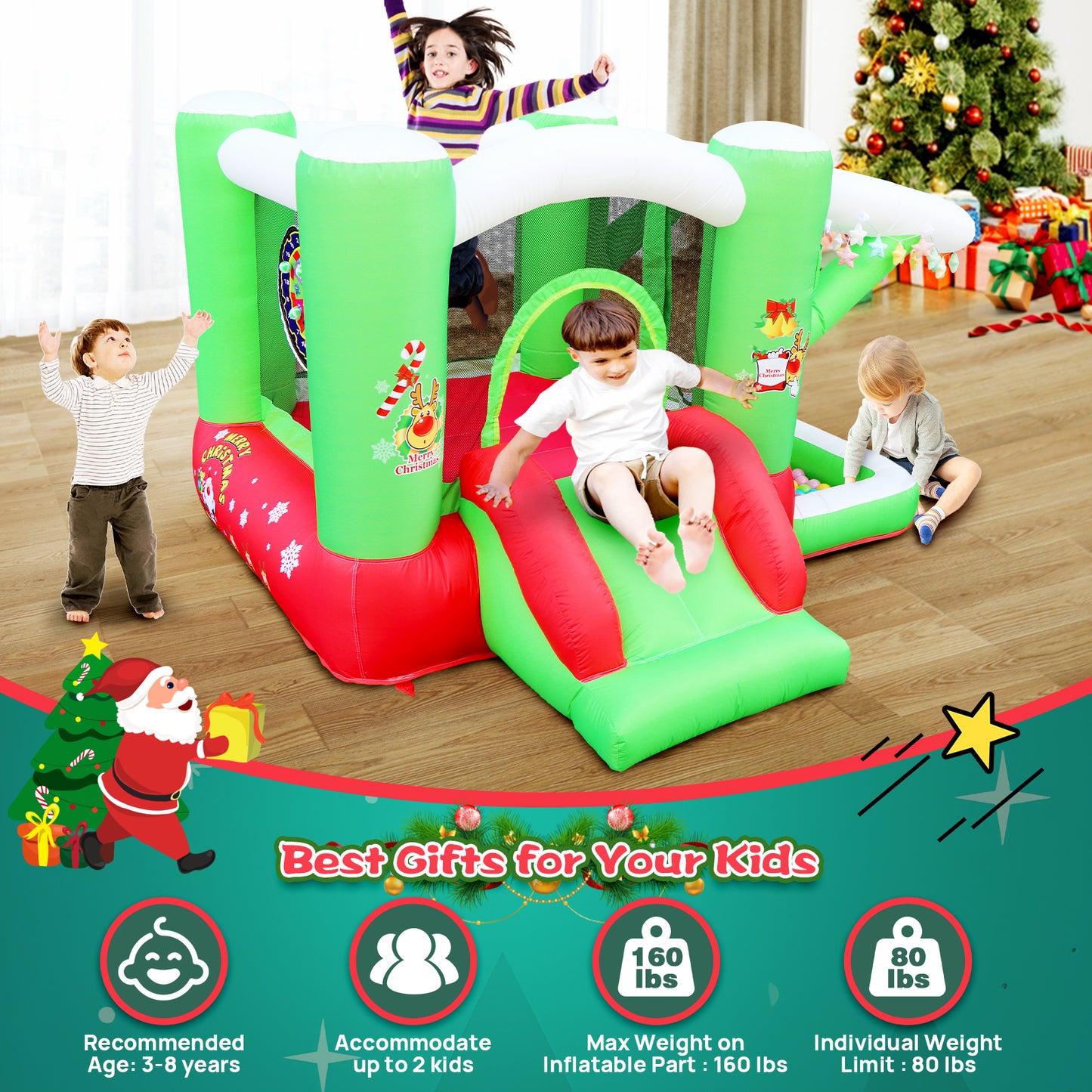 Merry Bounce & Slide Inflatable Funhouse