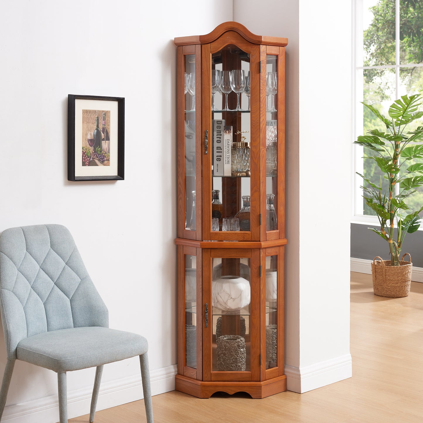 Radiant Corner Curio Cabinet