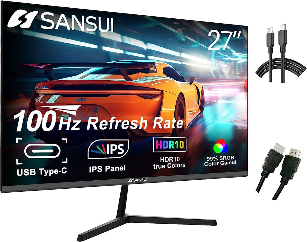 Sansui 27 Full HD Gaming Monitor with USB-C & Built-in Speakers