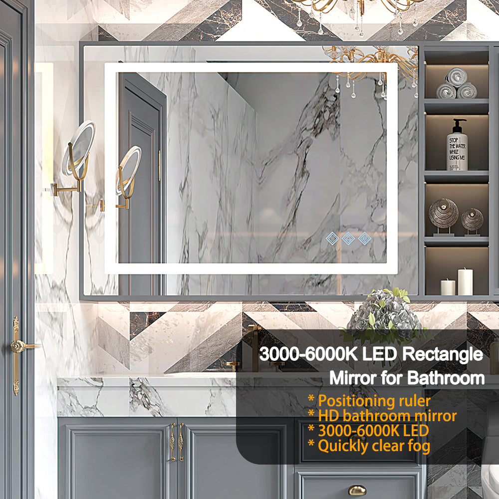 Illuminate & Reflect: Modern LED Bathroom Mirror