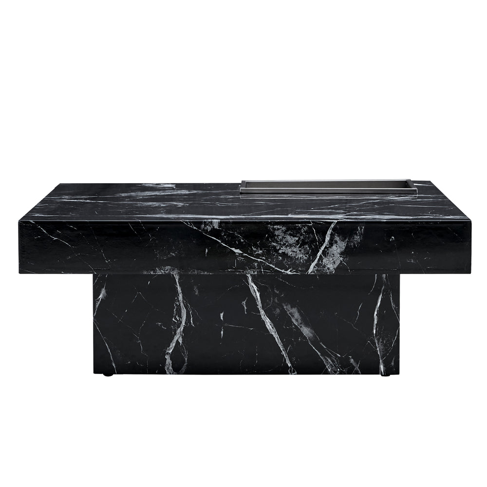 Chic Black Patterned Coffee Table