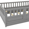 Cozy Montessori Twin Floor Bed with Safety Barrier