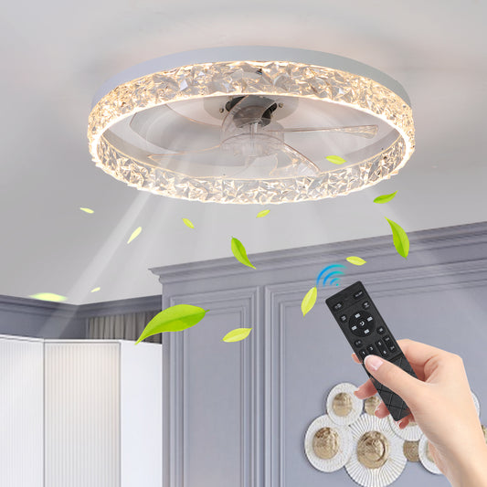 Sleek Remote-Dimming Ceiling Fan Chandelier