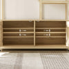 Natural Rattan Tall Bookshelf with Cabinet