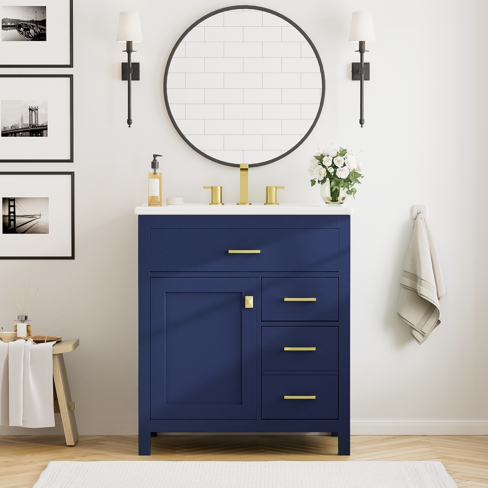 Blue Bliss Bathroom Vanity with Ceramic Sink