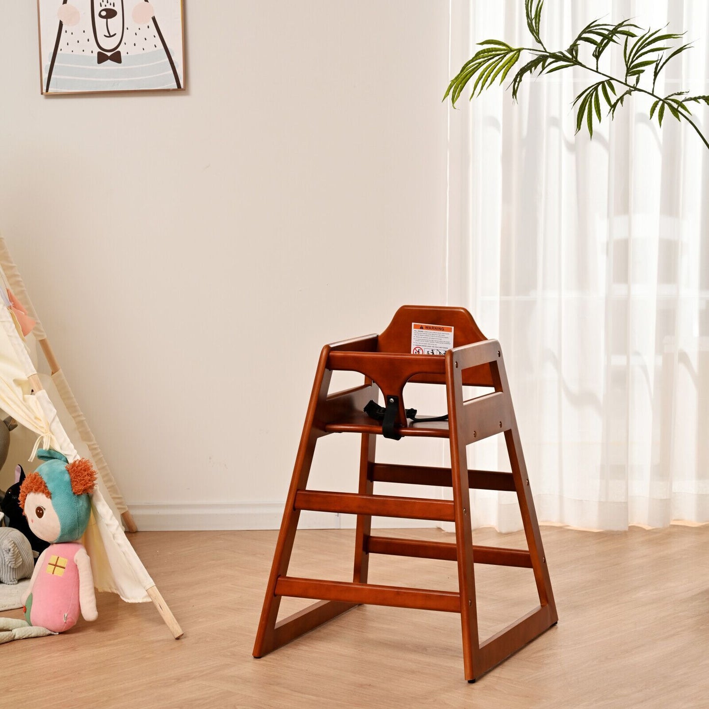 Walnut Baby Booster Chair - Easy Clean & Grow with Your Little One