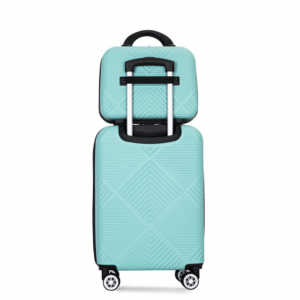 Light Blue Spinner Luggage Set