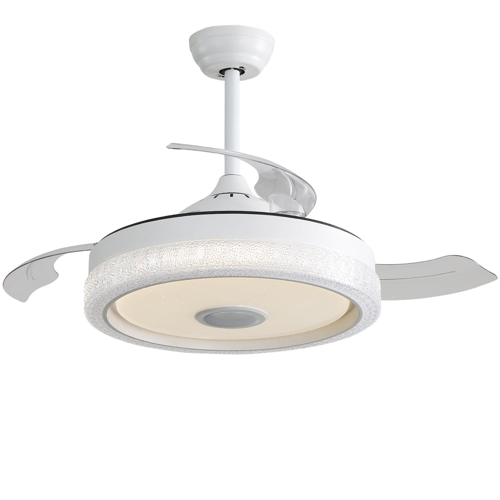 Smart Invisible Ceiling Fan with Remote and LED Light