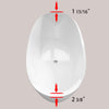 Sleek White Freestanding Soaking Tub with Easy Drain