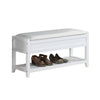 Chic Shoe Storage Bench in White