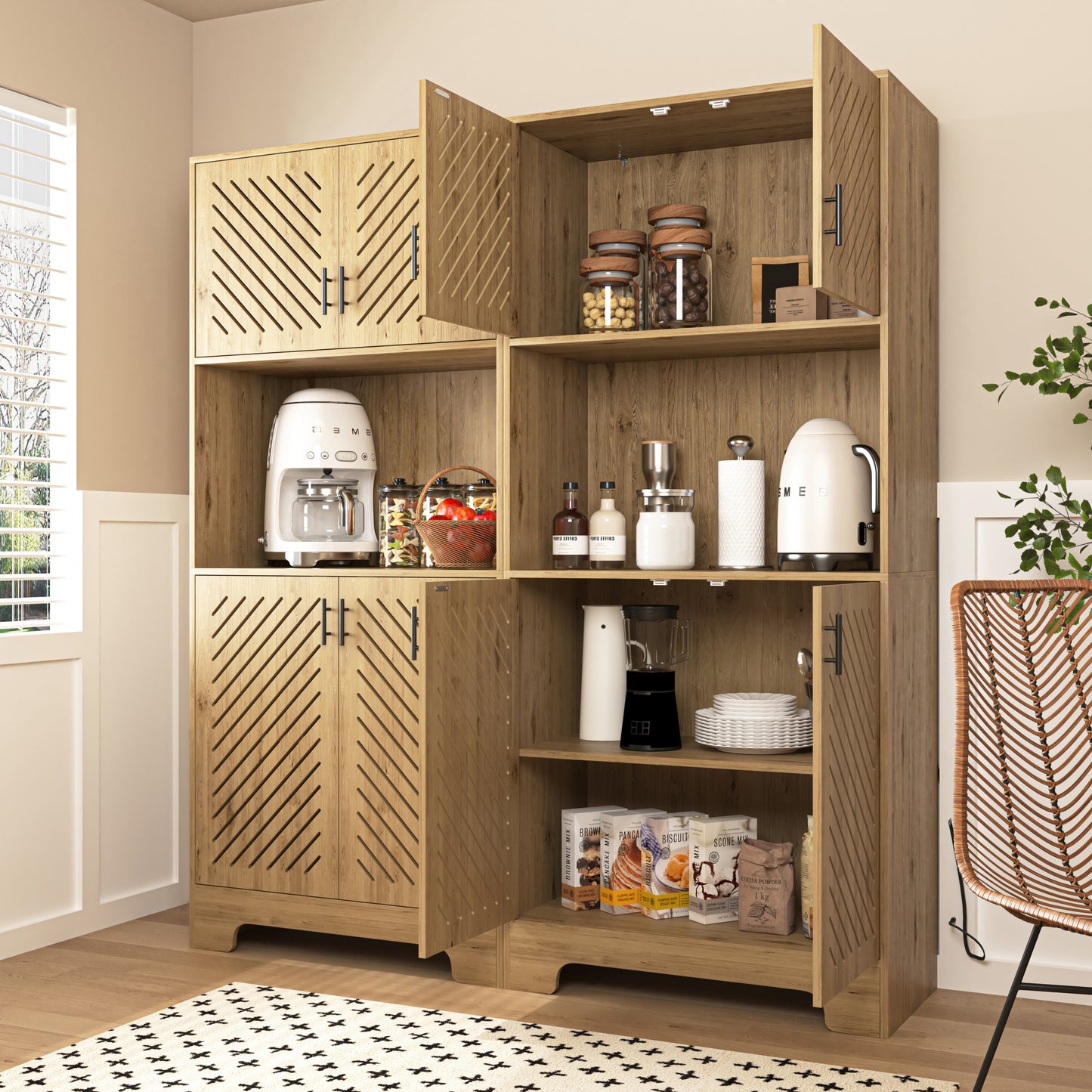 Cozy Farmhouse Pantry & Bar Chest