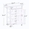 Versatile Rolling Kitchen Cart with Adjustable Shelves