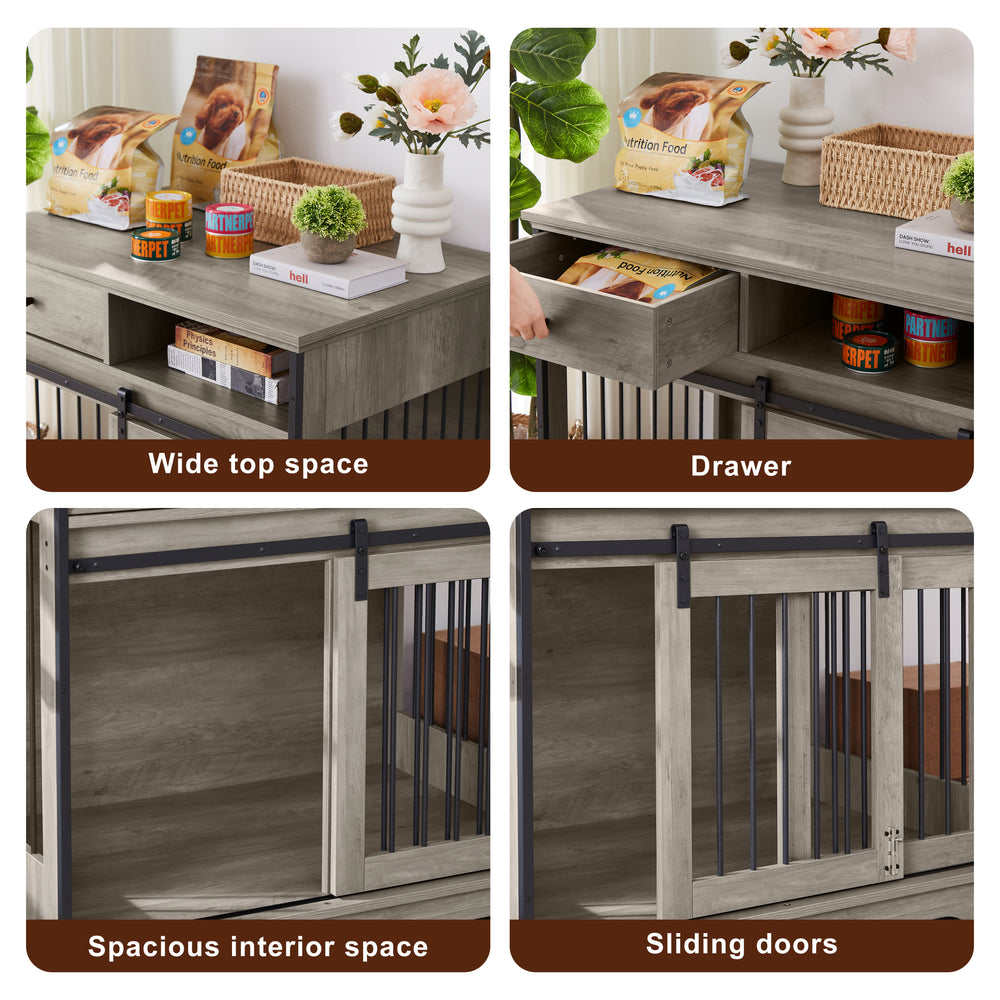 Cozy Slider Dog Den with Storage Drawers