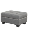 Cozy Gray Reversible Sectional Sofa with Storage Ottoman