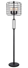 Milano Industrial Wire Cage Floor Lamp with Edison Bulb