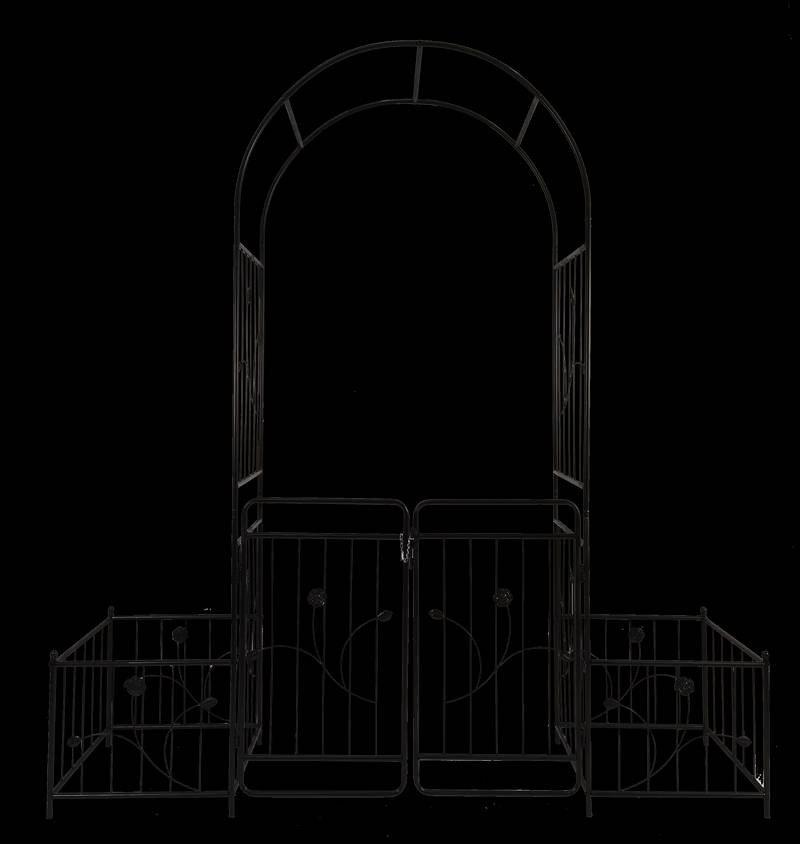 Enticing Garden Archway with Gate for Climbing Plants