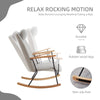 Cozy Rocking Chair with Adjustable Headrest