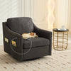 Chic Swivel Accent Chair with USB & Storage