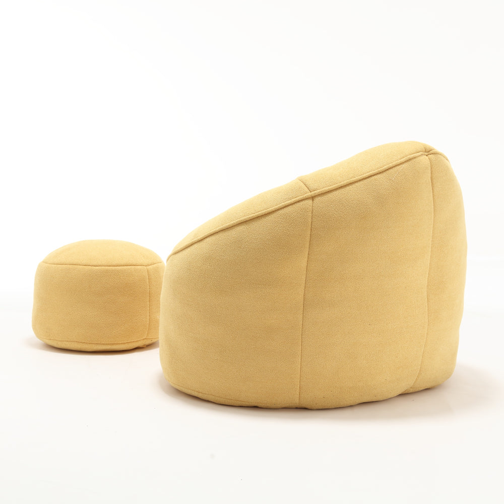 Cozy Foam Bean Bag Chair with Footrest