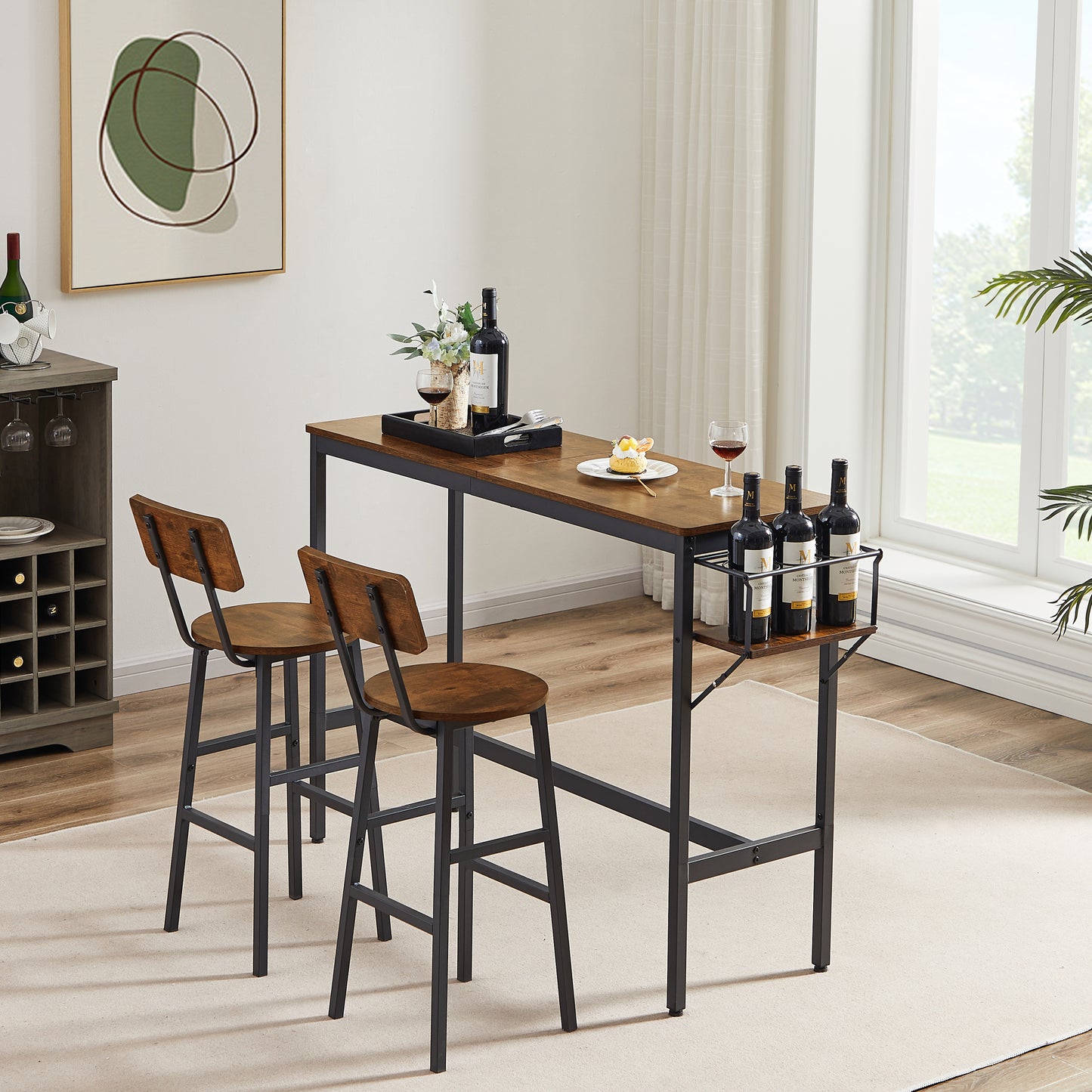 Rustic Wine Bar Table Set