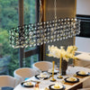 Glamorous Gold Oval Crystal Chandelier