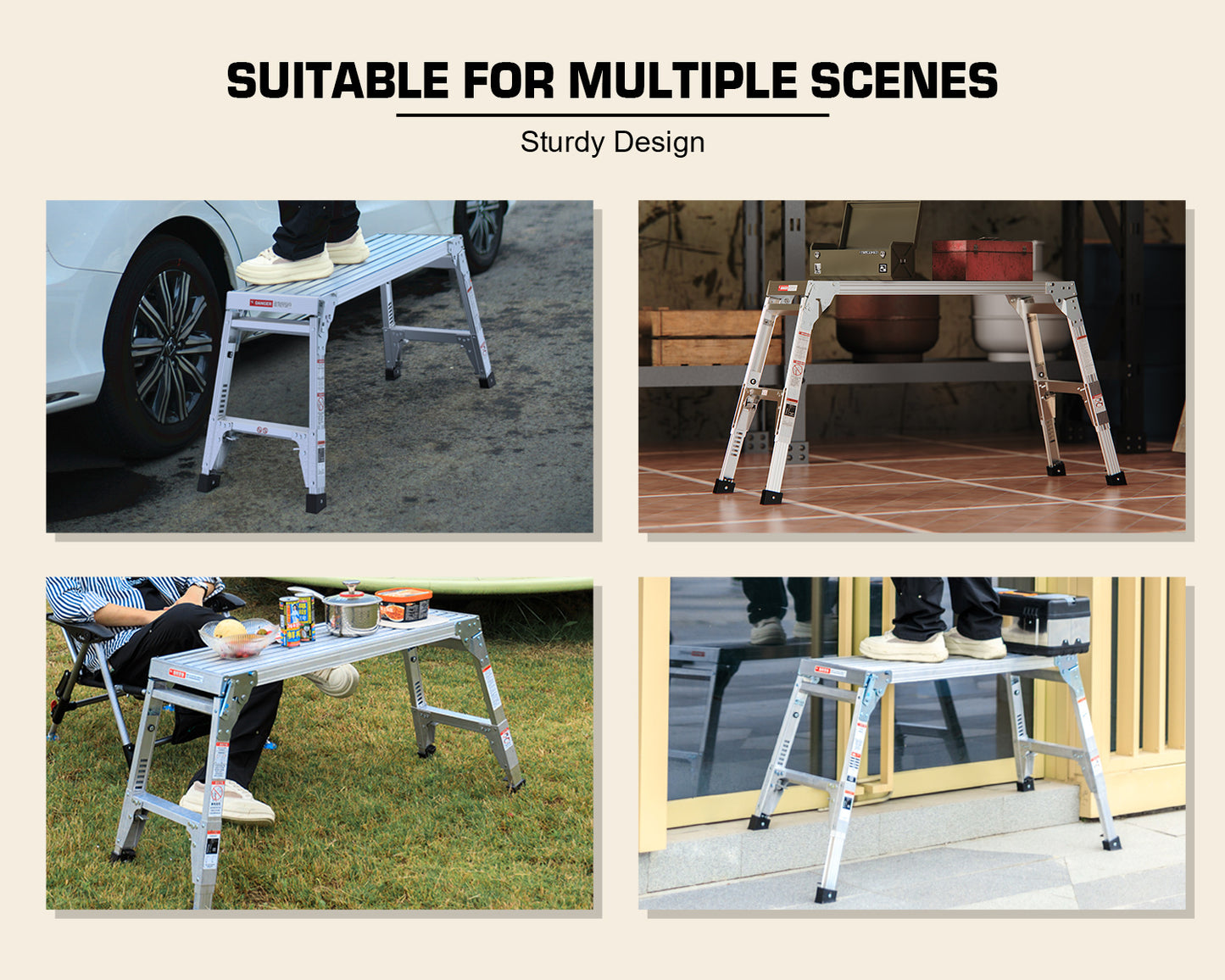 Versatile Foldable Workbench & Step Stool