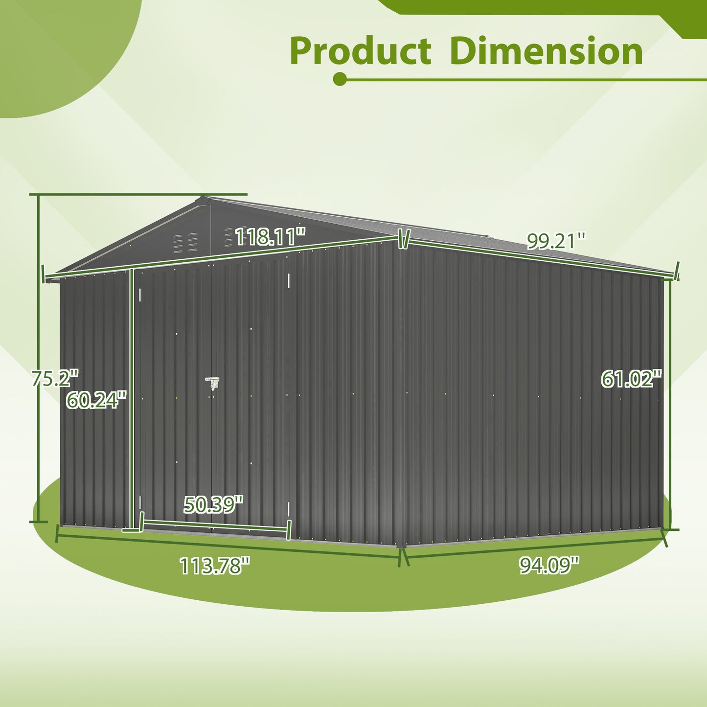 Weatherproof Metal Garden Shed - Secure Outdoor Storage Solution