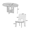 Cozy Expandable Dining Set with Removable Leaf in Espresso and Gray