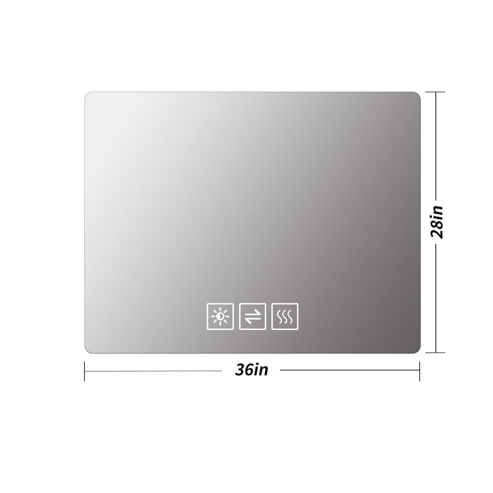 Glow & Go Bathroom Mirror: Dual LED Light, Anti-Fog Magic, Dimmable Delight!