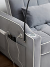 Versatile Velvet Sofa Bed with USB Charging & Adjustable Backrest