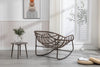 Cozy Orange Rattan Rocker