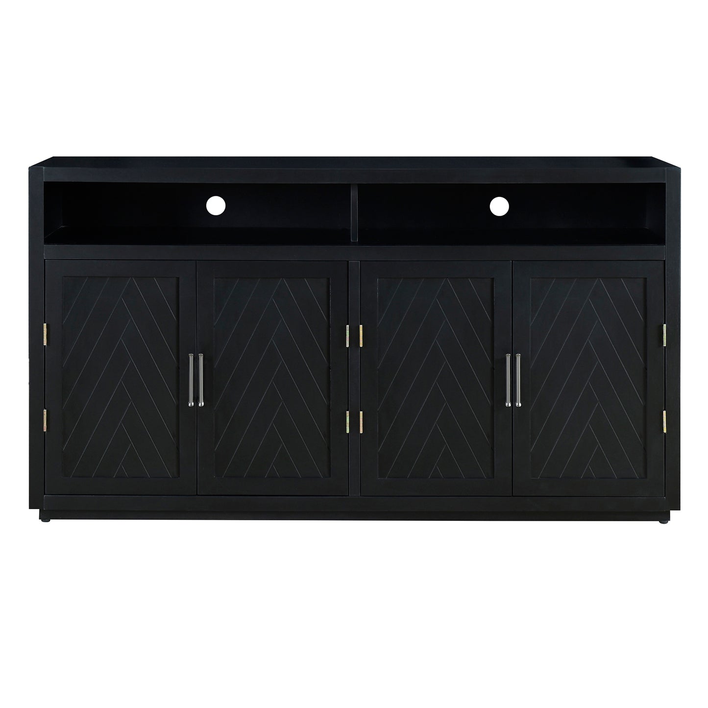 Stylish Black Classic Sideboard with Adjustable Shelves