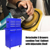 Versatile Blue Tool Chest with Adjustable Shelf