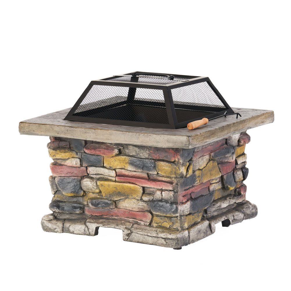 Cozy Gray Outdoor Fire Pit Table