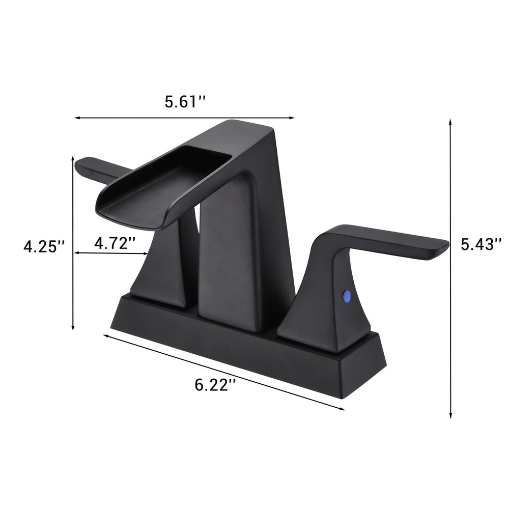 Matte Black Waterfall Bathroom Faucet