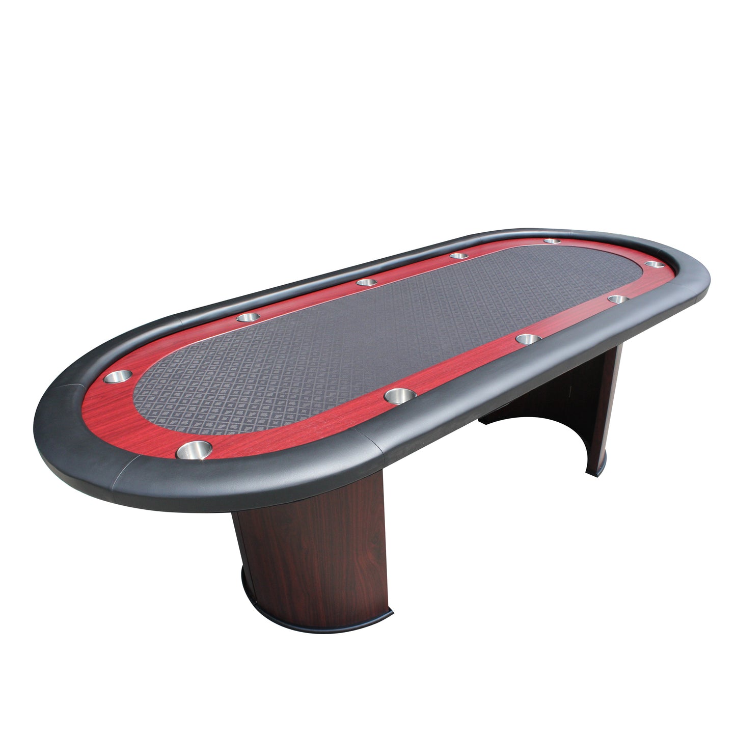 Luna Luxe Poker Table with Red Racetrack