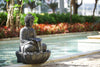 Serene Buddha Water Fountain with Light