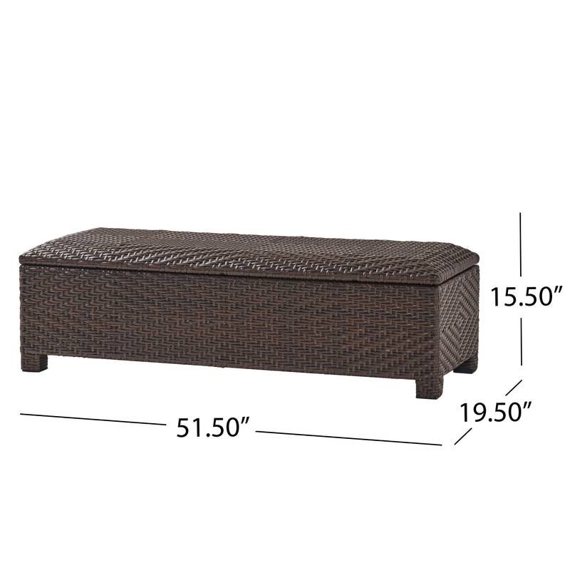 Chic Wicker Storage Bench