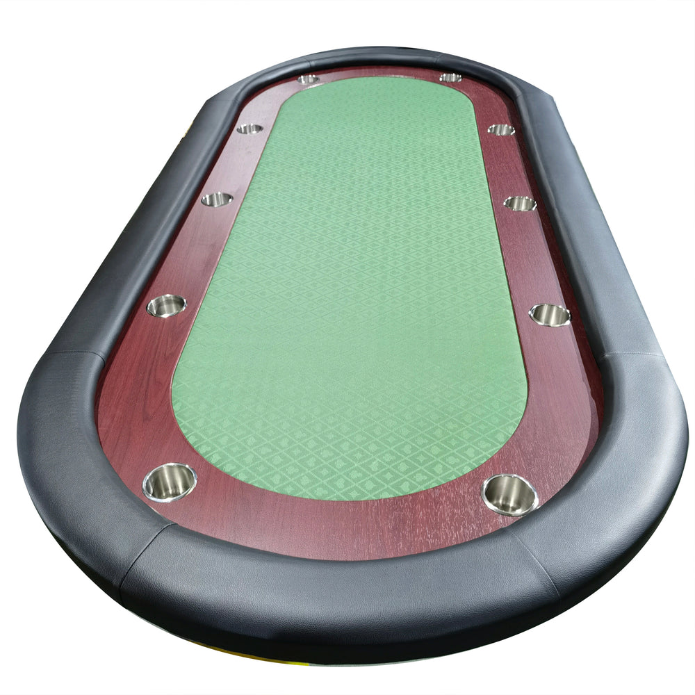 Foldable Wooden Poker Table with Green Felt