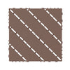 Versatile Interlocking Deck Tiles - Weatherproof Brown Patio Flooring